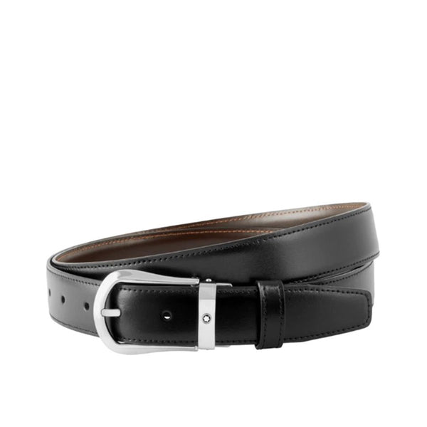 Black/brown reversible cut-to-size business belt